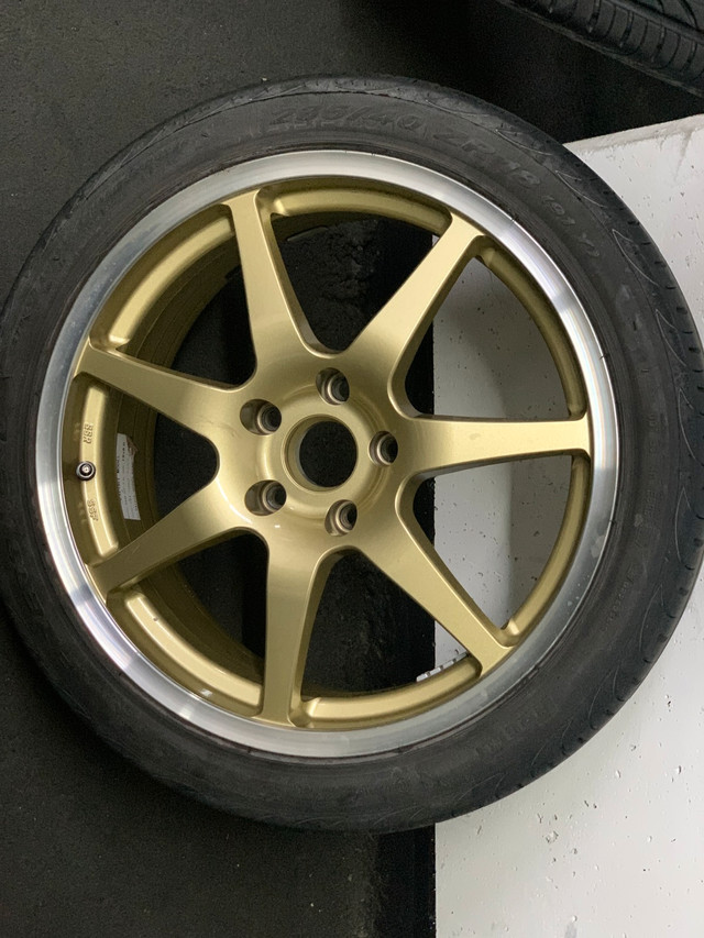 FS: 18” wheels SSR GT-7H 18x8 +51 offset with Pirelli tires in Tires & Rims in Markham / York Region - Image 2