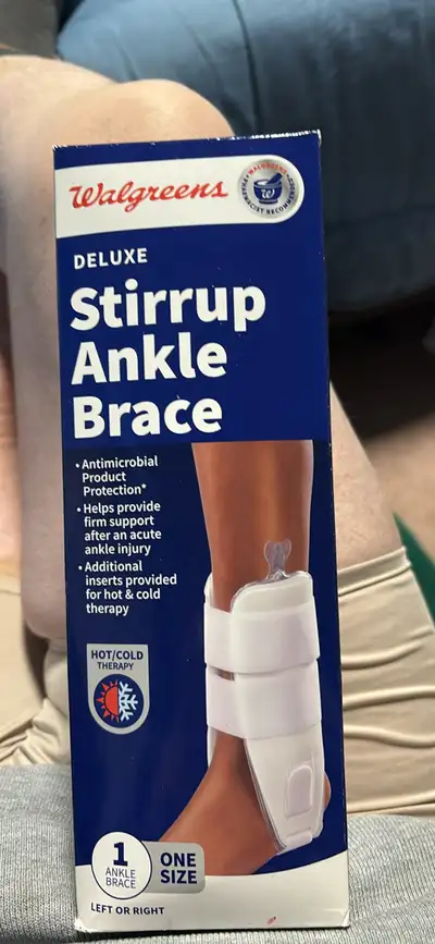 Get the support you need with this Deluxe Stirrup Ankle Brace, designed to provide firm support afte...