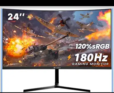 CRUA 24 inch 144hz/165hz Curved Gaming Monitor，FHD 1080P Framele, View more