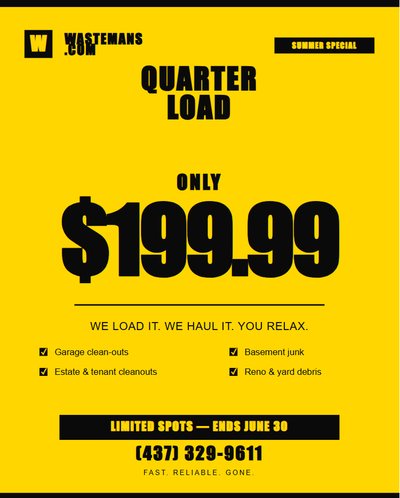 Spring cleaning got away from you? Garage looking like a storage unit? Tenant left a mess behind? Wa...