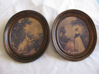 Vntg Coppercraft Wall Plaques Set of 2 Victorian-Look Large Oval
