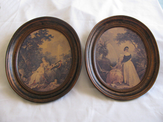 Vntg Coppercraft Wall Plaques Set of 2 Victorian-Look Large Oval in Arts & Collectibles in Saint John