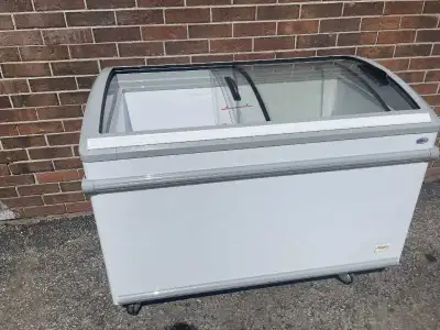 Commercial glass top freezer, View more