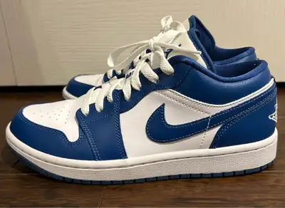 Nike Air Jordan 1 Low Women’s Shoes in White/Industrial Blue 7.5, View more