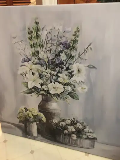 Floral painting on canvas, View more