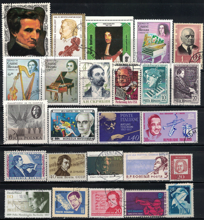 Composers, 25 Different Stamps, View more