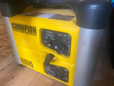 Champion 2000 Watt Inverter Gas Generator. Motor idles down when electrical draw not required and is...