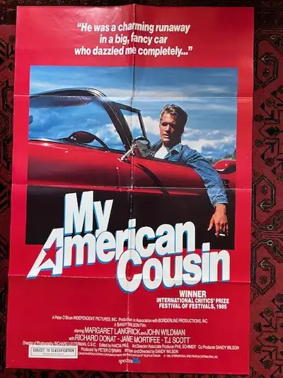 Original 1985 Canadian Genie Winner MY AMERICAN COUSIN 1 Sheet, View more
