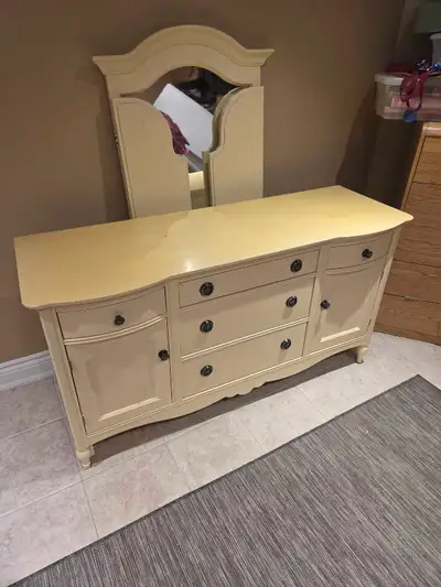 White dresser with a mirror for bedroom, View more