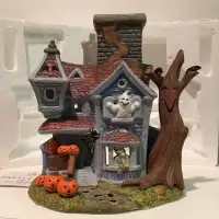 Partylite Ghostly Tealight House Rotating Ghost Halloween P7862