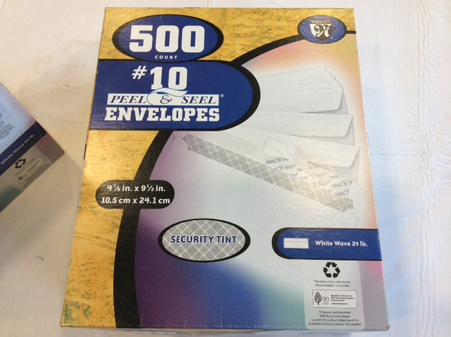 Mail Envelopes #10 Peel & Seal Windowless (1000 Pcs) 4"1/8x9"1/2 in Other Business & Industrial in Markham / York Region - Image 4