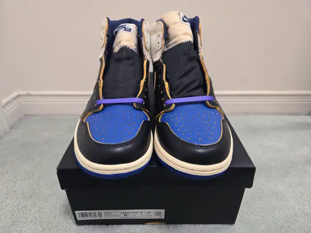 US 8.5 - Nike Air Jordan 1 High Union Fragment in Men's Shoes in Markham / York Region - Image 5