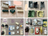 Various electric, lighting lamp accessories