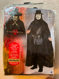 Adult V for Vendetta Costume, Size XXL