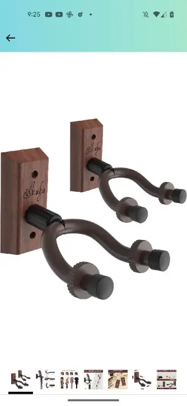 2 Pack Ohuhu Guitar Wall Hanger in Guitars in Mississauga / Peel Region - Image 2