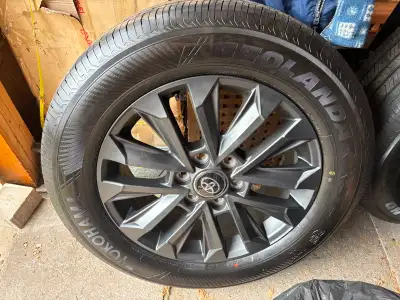 Brand new, unused wheels, just removed from a new vehicle. Selling after upgrading to 18-inch off-ro...