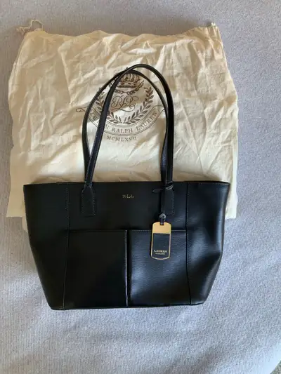 Ralph Lauren leather  tote bag purse, View more