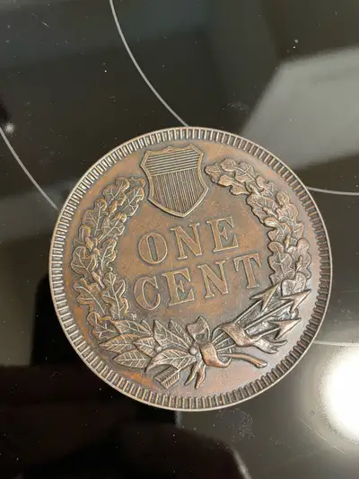 This item is for a 1877 USA Indian Head One Cent Reproduction Coin