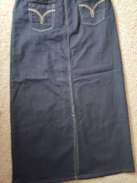 Women maxi jeans skirt size L (new)