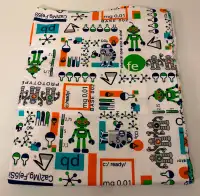 Science Flannel Fabric Robots Chem For Sewing, Quilting, Crafts