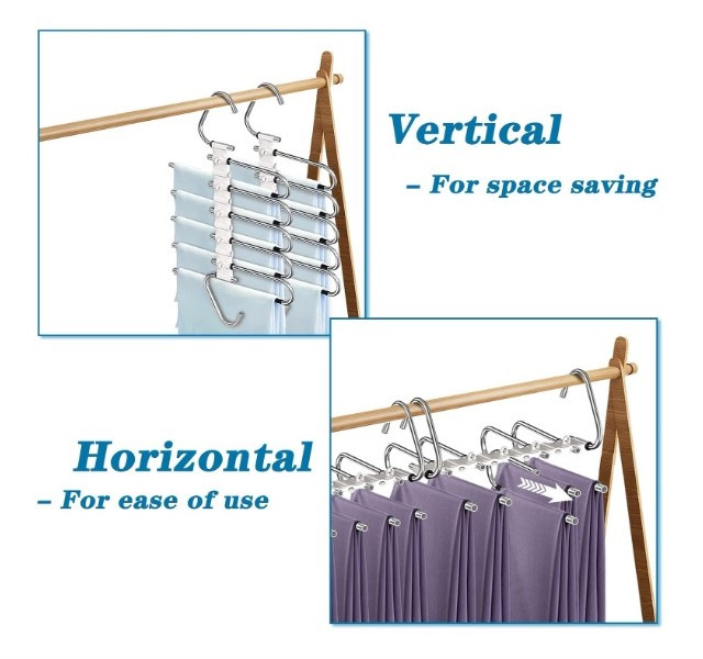 NEW 2 Packs foldable pant hangers space saver with 10 hangers in Storage & Organization in Mississauga / Peel Region - Image 3