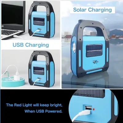 Black Solar Powered LED Lantern, View more