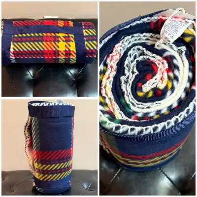 NEW! Hudson’s Bay HBC Stripes Varsity Tartan Fleece Throw, View more