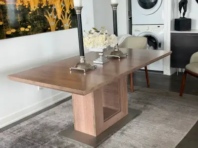 Contemporary Extendable Dining Table, View more