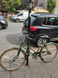 Vélo femme vert vintage
