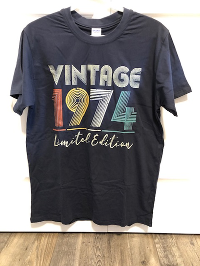 Brand new - Ladies Navy "Vintage 1974" Limited Edition T-shirt, View more