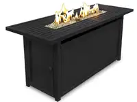 Table de feu rectangulaire noir Foyer Black fire table firepit