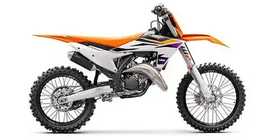 NEW KTM dirt bikes. Engine: Type: Liquid-cooled, two-stroke, single-cylinder Displacement: 124.8 cc...