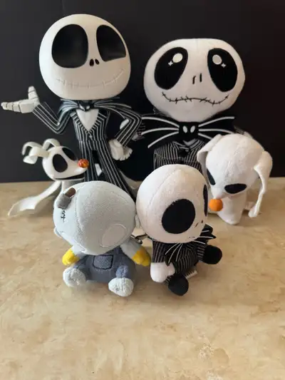 Nightmare Before Christmas lot of toys, plush, statue: Jack Skellington, Behemoth, Zero In great con...