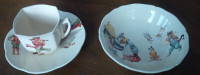 Vintage Royal Doulton Child's Set, Cup, Saucer, Bowl