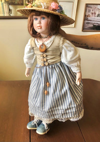 As Is Bella Moda Anne Green Gables Porcelain Doll Display