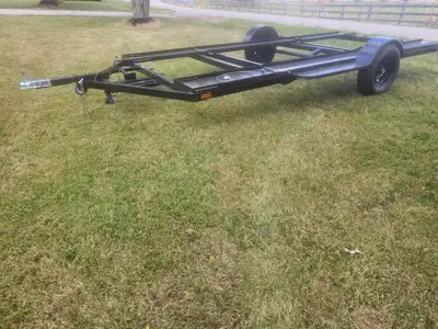 New Homemade car trailer 15 'long 7" wide has 16" wheel rails 50" open center Single axel 3500lb wit...