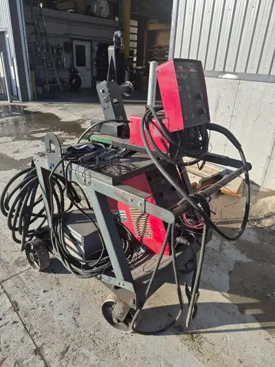 This is a Lincoln DC-400 welding machine, a robust and reliable workhorse for all your welding needs...