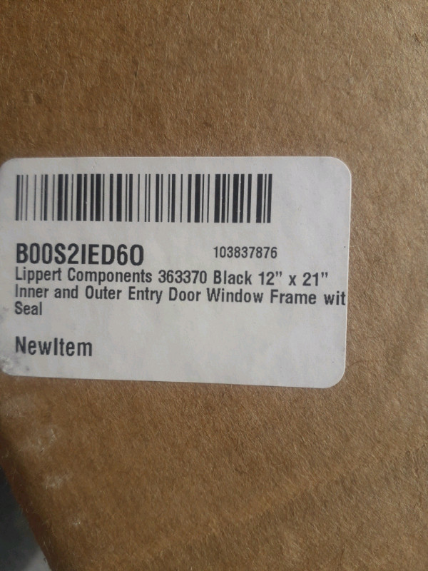 NEW IN BOX Black 12"x21" Inner/Outer EntryDoor Window Frame/Seal in Windows, Doors & Trim in City of Toronto - Image 4