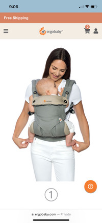 Ergo baby 360 baby carrier (with infant insert)