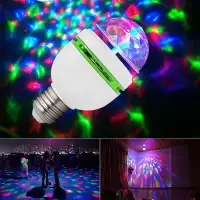 E27 3W Colorful Auto Rotating RGB LED Bulb Stage Light Party Lam