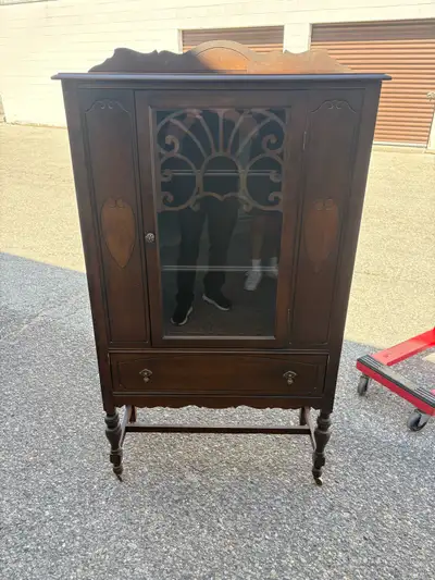 Free delivery Antique Wooden Display Cabinet with Glass Door, View more
