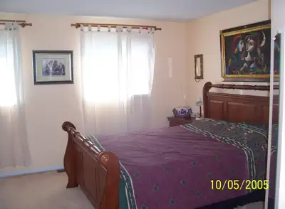 Queen Sleigh bed frame-NEEDS REPAIR!, View more