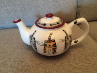 Cat Teapot, Cookie Jar and Decorative Plate