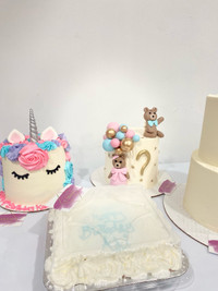 Unicorn cake, teddy bear cake, birthday baby shower 