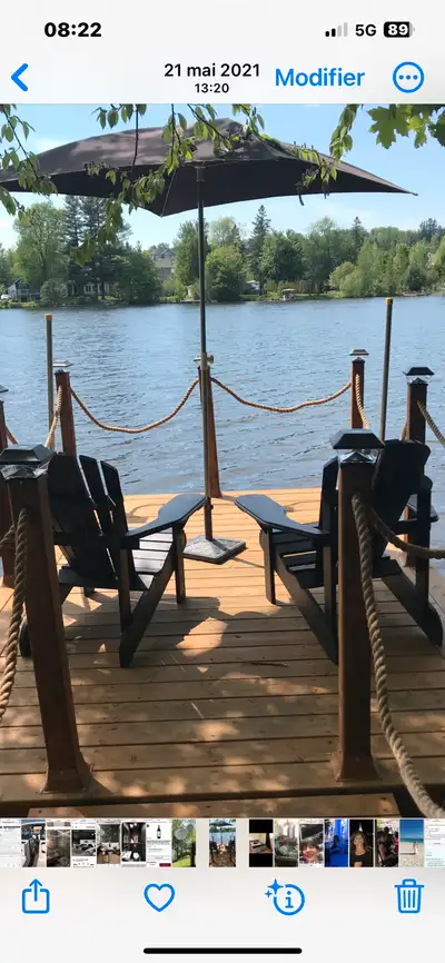 À louer par semaine où plus.Tout inclus Palder board, cayac bbq grand patio de 28 pieds , 2 chambres...