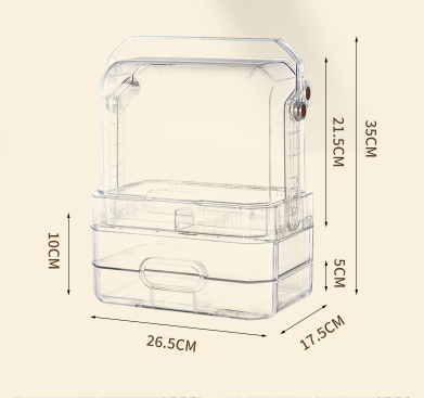 PET Cosmetic Storage Box with Drawers & Handle Makeup Organizer in Storage & Organization in Oakville / Halton Region - Image 6