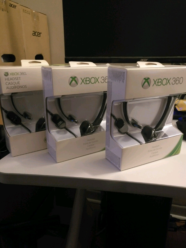 XBOX 360 Gaming Headset - BrandNewSealed 3pcs in XBOX 360 in Mississauga / Peel Region