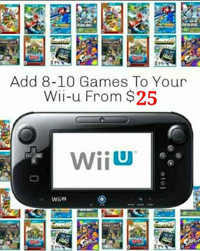 8-10 Wii-U games installed on your console - ONLY $25 !!!!