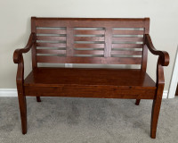 Solid wood bench 
