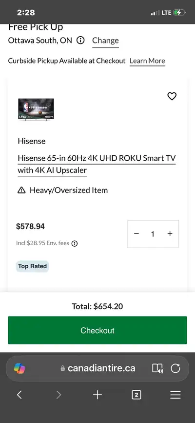 Hisense 65 inch R63N Roku tv, View more